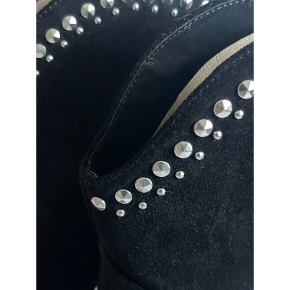 NINE WEST Sera Suede Dress Booties Black Size 8 - Picture 2 of 11